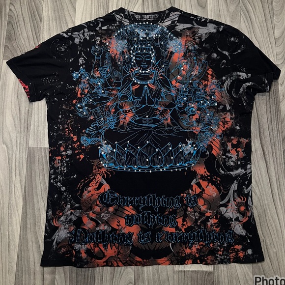 SIZE XL MENS ANAMA GRAPHIC EMBROIDERED PRINTED SHORT SLEEVE SHIRT - Picture 5 of 5